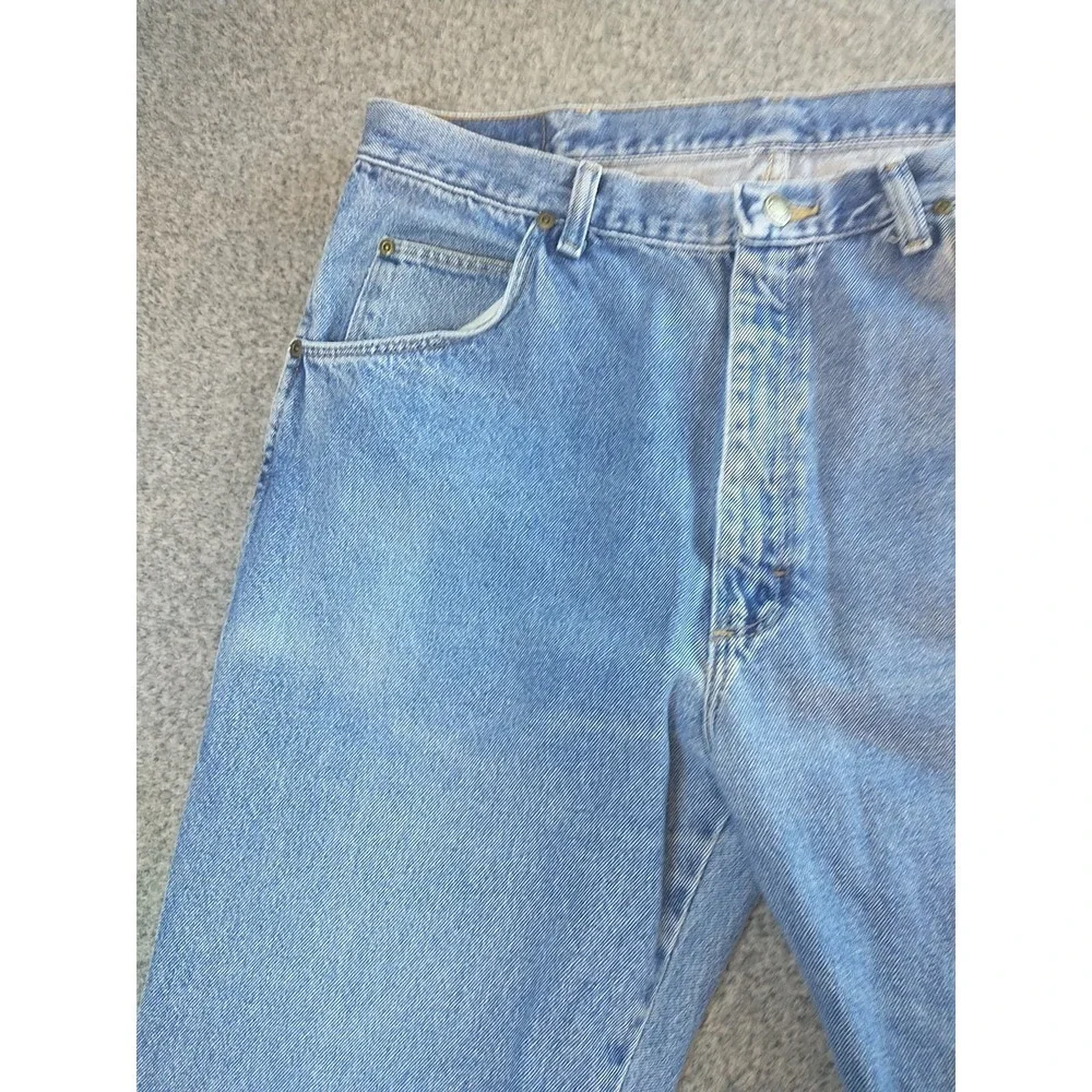 Wrangler Hero Authentic Mens Light Wash Straight Leg Jean 96501DS 34x32 USA Made